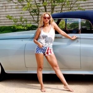 US Red White Blue Kids Shorts USA Patriotic Americana Summer Outfit NWT 🇺🇦